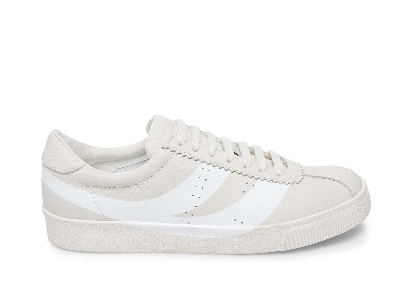 Superga Sneakers Womens - 2843 Clubs Tumbled Leather U Logo - White - ANFUT7269